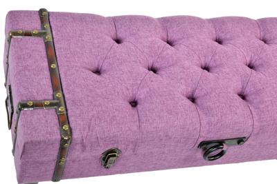 Kruk DKD Home Decor Metaal Polyester Fuchsia Hout MDF (102 x 42 x 40,5 cm)
