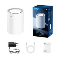 Cudy Dual Band BE3600 WiFi 7 Wi-Fi Mesh Systeem, 3,6 Gbps 160 Mhz, Dekking tot 2500 m², 3 Gigabit Poorten, Multi-VPN Compatibel, Cudy APP Controle (M3600 1-Pack) - thumbnail