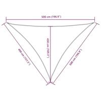 VidaXL Zonnescherm driehoekig 4x5x5 m oxford stof wit - thumbnail
