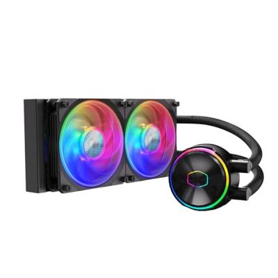 Cooler Master mly-d24m-a23pz-r1 pl240 flux, 240mm radiator, 120mm x2, 0-2300 rpm ± 10%, rgb led