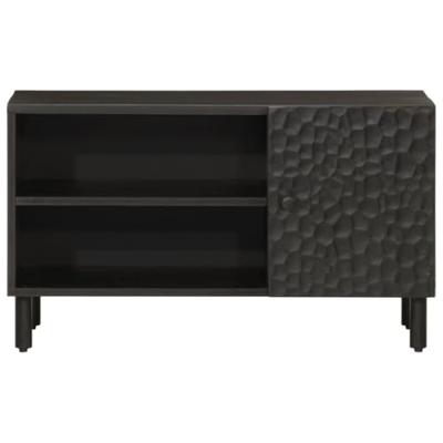 Tv-meubel 80x31x46 cm massief mangohout zwart