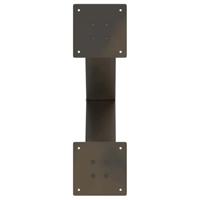 Salontafelpoten 2 st X-vormig 60x(42-43) cm staal naturel - thumbnail