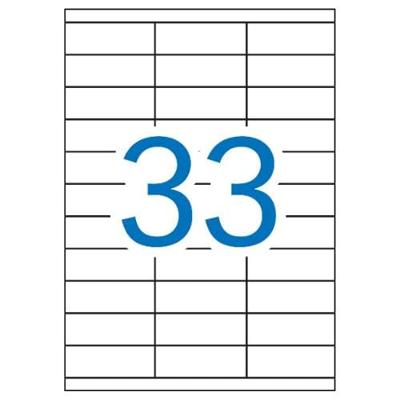 Apli witte etiketten ft 70 x 25,4 mm (b x h), 3.300 stuks, 33 per blad (1270) Apli witte etiketten ft 70 x 25,4 mm (b x h), 3.300 stuks, 33 per blad (1270)