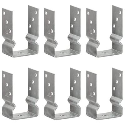 VidaXL Grondankers 6 st 9x6x15 cm gegalvaniseerd staal zilverkleurig