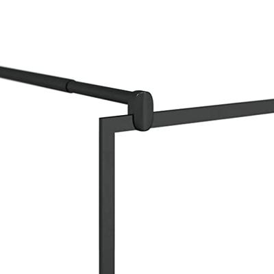 Inloopdouchewand 100x195 cm ESG-glas transparant en zwart - thumbnail