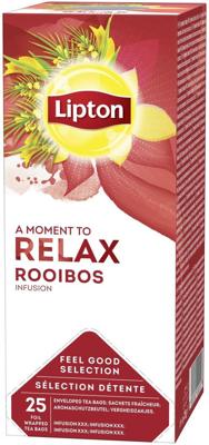 Lipton thee Feel Good Selection, Rooibos, doos van 25 zakjes