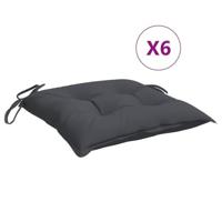 VidaXL Stoelkussens 6 st 50x50x7 cm oxford stof antracietkleurig - thumbnail