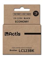 Actis KB-123Bk Inkt (vervanging Brother LC123BK/LC121BK; Standaard; 15 ml; zwart) - thumbnail