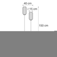 QAZQA Art Deco vloerlamp zwart met smoke glas 2-lichts - Rid - thumbnail