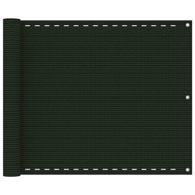 VidaXL Balkonscherm 75x300 cm hdpe donkergroen