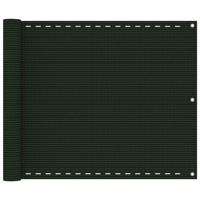 VidaXL Balkonscherm 75x300 cm hdpe donkergroen - thumbnail
