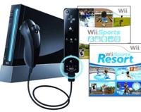 Nintendo Wii (Black) + Sports Resort (boxed) - thumbnail