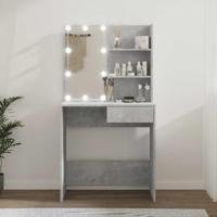 Kaptafel met LED-verlichting 74,5x40x141 cm betongrijs - thumbnail