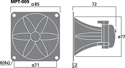 Monacor MPT-005 Piezo tweeter