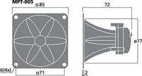 Monacor MPT-005 Piezo tweeter - thumbnail