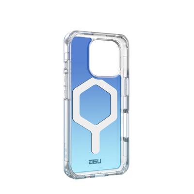 Urban Armor Gear Plyo Backcover Apple iPhone 16 Pro Blauw, Transparant Inductieve lading, MagSafe compatible, Stootbestendig Urban Armor Gear Plyo Backcover Apple iPhone 16 Pro Blauw, Transparant Inductieve lading, MagSafe compatible, Stootbestendig