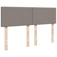 Boxspring met matras stof taupe 140x200 cm - thumbnail