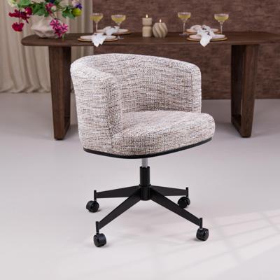 Richmond Draaibare Eetkamerstoel 'Rochenne' Op wielen, kleur Naturel