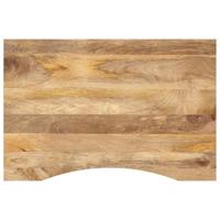Bureaublad met ronding 100x60x2,5 cm massief ruw mangohout - thumbnail