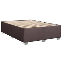 Boxspring met matras stof donkerbruin 160x200 cm - thumbnail