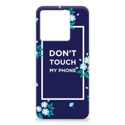 Xiaomi 13T Silicone-hoesje Flowers Blue DTMP Xiaomi 13T Silicone-hoesje Flowers Blue DTMP