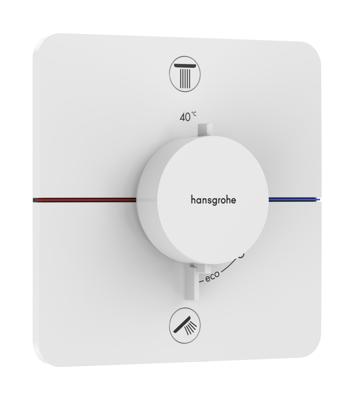 Hansgrohe ShowerSelect Comfort Q thermostaat inbouw voor 2 functies met geïntergreerde zekerheidscombinatie volgens EN1717, mat wit