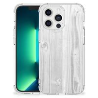 iPhone 13 Pro Max Stevig Telefoonhoesje White Wood - thumbnail