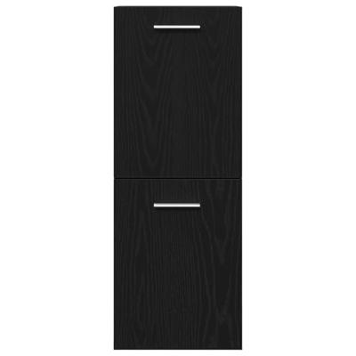 Badkamermeubelset met opslag 4 pcs Zwart Eiken 30 x 30 x 130 cm