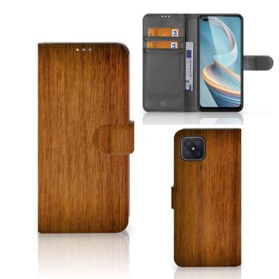 OPPO Reno4 Z | Book Style Case | Donker Hout