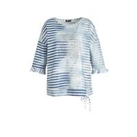 No Secret gestreepte top blauw/wit/zilver - thumbnail