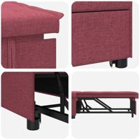 Slaapbank Rood 194 x 67 x 37 cm Stof - thumbnail