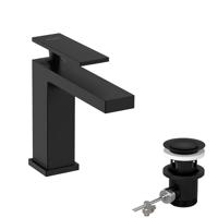 Hansgrohe Tecturis E ééngreeps wastafelkraan 110 met PopUp trekwaste, mat zwart - thumbnail