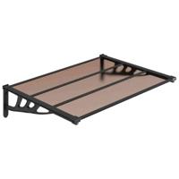 VidaXL Deurluifel 122x90 cm polycarbonaat zwart - thumbnail