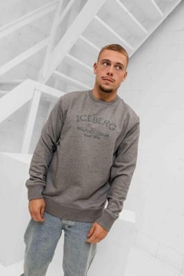 Iceberg 5C Felpa E030 Sweater Heren Grijs - Maat L - Kleur: Grijs | Soccerfanshop