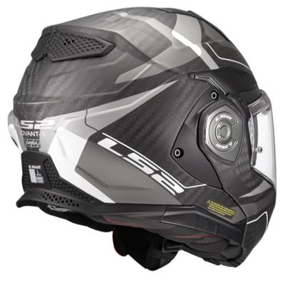 LS2 opklaphelm "ff901 advant x carbon horizon". helmet ff901 advant x carb.hor.xxl bl/sil-gr