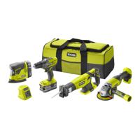 4-delig Combokit (incl. 1x 4.0Ah accu 1x 2.0 Ah accu en lader) ONE 18V Ryobi - Ryobi - thumbnail