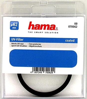 Hama UV-filter 62mm (beschermingsfilter met 2-voudige coating, incl. filterbox)