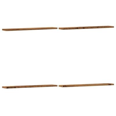 Wandschappen 4 st 60x20x1,5 cm bewerkt hout oud houtkleurig