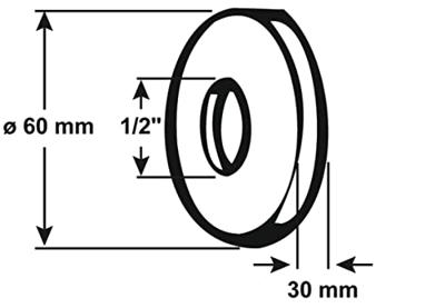 Cornat Kraanrozet 1/2 63X30Mm Ms-Ch - TEC383501