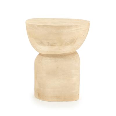 By-Boo Bijzettafel 'Cobble' Mangohout, 37 x 30cm, kleur Naturel By-Boo Bijzettafel 'Cobble' Mangohout, 37 x 30cm, kleur Naturel