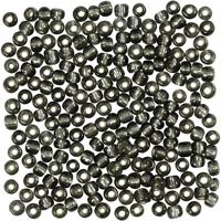 Creativ Company Rocailles, d 4 mm, afm 6/0, gatgrootte 0,9-1,2 mm, helder grijs, 25 gr/ 1 doos - thumbnail