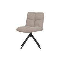 WOOOD Draaibare Eetkamerstoel 'Vinny' Bouclé, kleur Zand - thumbnail