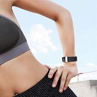 Fitbit Charge 3 & 4 nylon bandje - Zwart - thumbnail