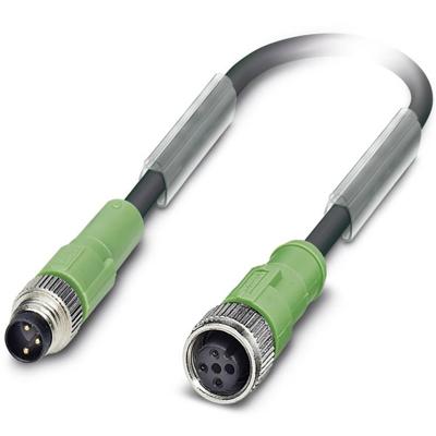 Phoenix Contact 1682304 Sensor/actuator connector, geassembleerd M12 Aantal polen (sensoren): 3 Stekker, recht, Bus, recht 30.00 cm 1 stuk(s) Piece
