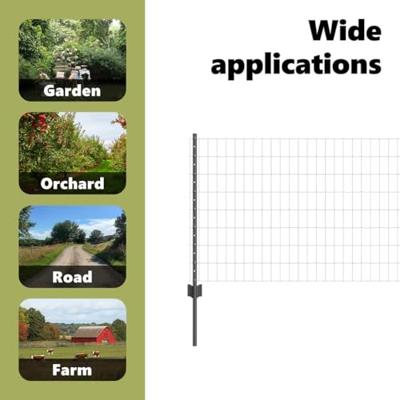 VidaXL Hek met paal grijs 0,8 x 10 m staal en pvc