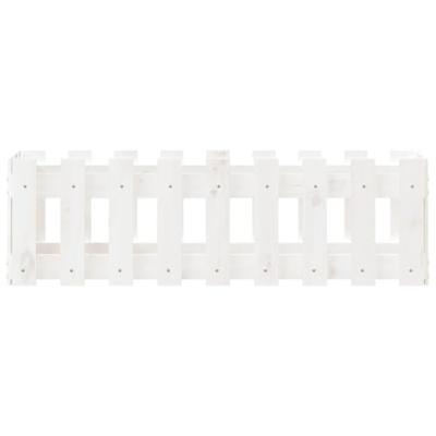 VidaXL Plantenbak verhoogd hekontwerp 100x30x30 cm grenenhout wit VidaXL Plantenbak verhoogd hekontwerp 100x30x30 cm grenenhout wit