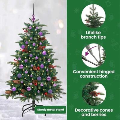 VidaXL Kunstkerstboom groen 150 cm pvc en metaal en plastic