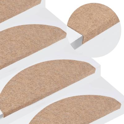 VidaXL Trapmatten zelfklevend 15 st 65x22,5x3,5 cm beige