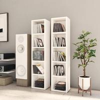 VidaXL Cd-kasten 2 st 21x16x93,5 bewerkt hout wit - thumbnail