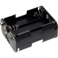 TRU COMPONENTS BH-363-1B Batterijhouder Aantal cellen: 6 AA (penlite) Drukknopaansluiting - thumbnail